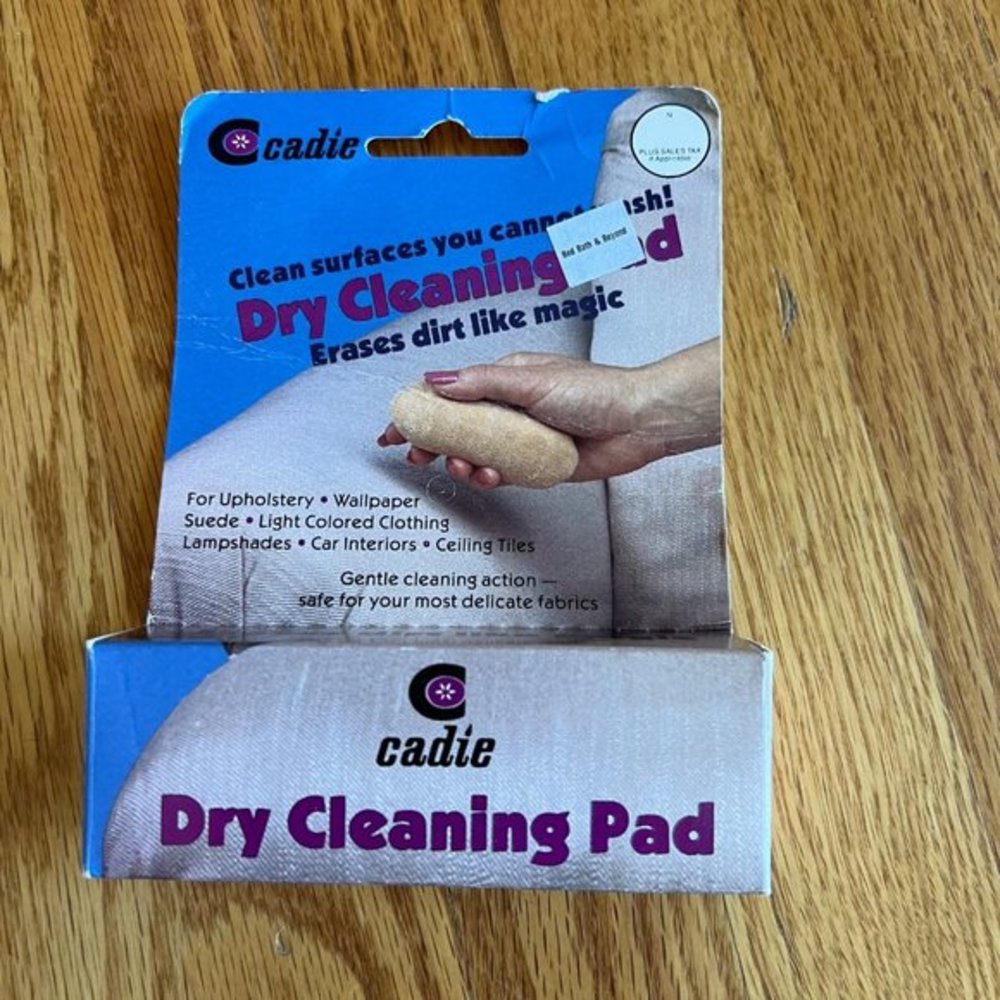 Cadie Dry Cleaning Pad‎ Erase Dirt Like Magic Furniture Clothing NIB Vintage USA